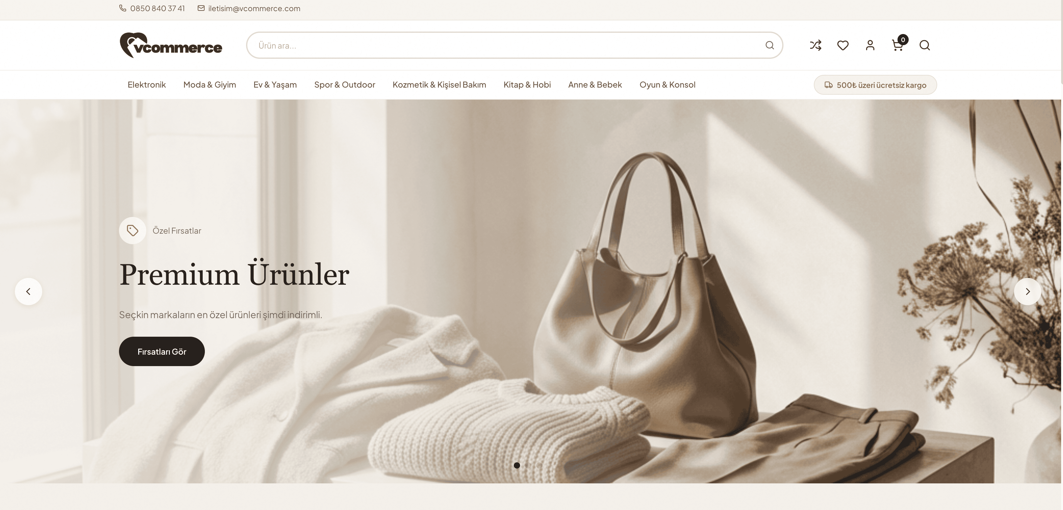 vCommerce Modüler E-Ticaret Yazılımı